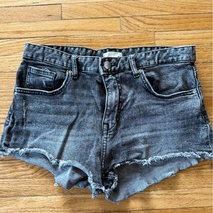 H&M black denim shorts - excellent condition.